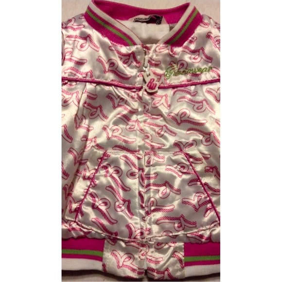 Girl's Sz 6-9 M Month Shiny Pink/ White Rocawear Coat Jacket Plus NWT Gloves - Picture 10 of 10